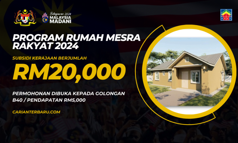 Terkini : Rumah Mesra Rakyat Ditawarkan Untuk Golongan B40