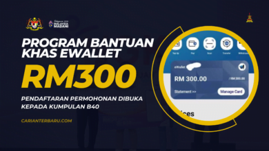 Program Bantuan eWallet RM300 : Dibuka Untuk Kumpulan B40