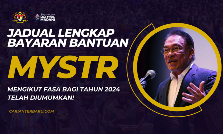 Jadual Bayaran Bantuan MySTR : Mengikut Fasa Bagi Tahun 2024