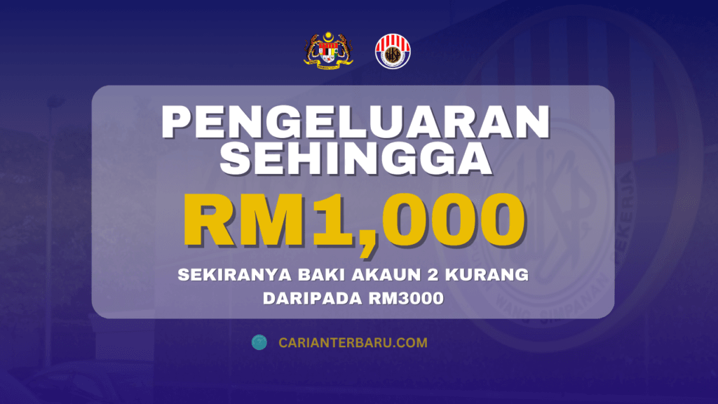 KWSP : Pengeluaran Sehingga RM1000 Jika Baki Akaun2 RM3000