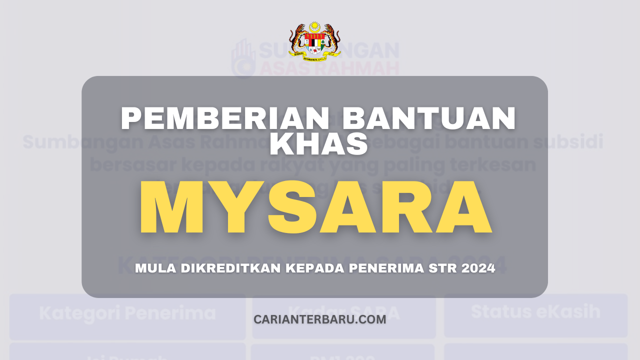 MySARA : Pemberian Bantuan Khas Telah Mula Dikreditkan