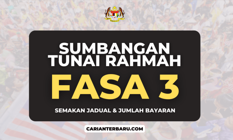 Sumbangan Tunai Rahmah 2024 : Semakan Jadual Fasa Ke 3