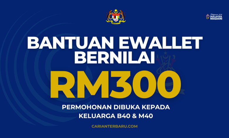 Bantuan Ewallet Sebulan RM300 : Untuk Golongan B40 & M40