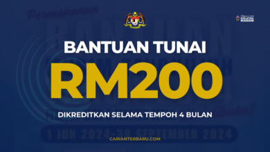 Pemberian Bantuan Tunai RM200 Dikreditkan Selama 4 Bulan