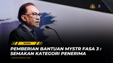 Pemberian MySTR Fasa 3 : Kategori Penerima Bantuan Tunai