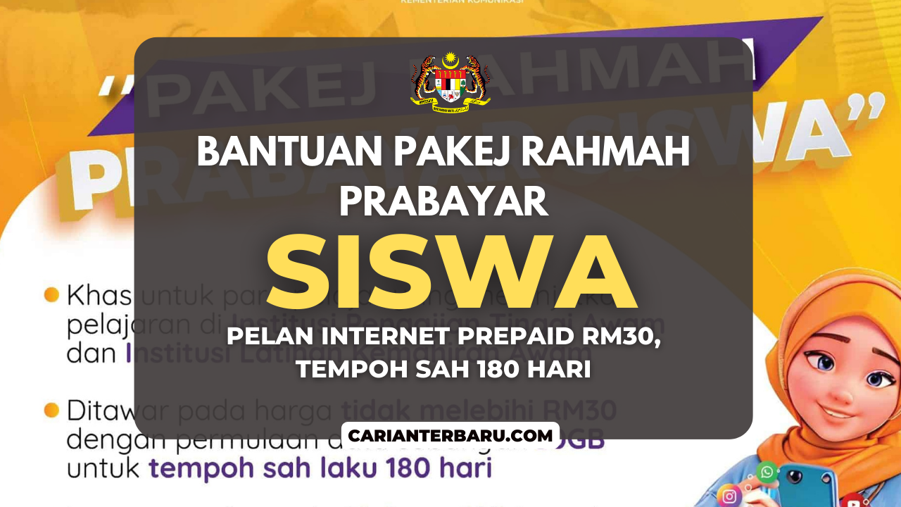 Bantuan Rahmah Prabayar Siswa Pakej Tidak Lebih Dari Rm30 Carianterbaru