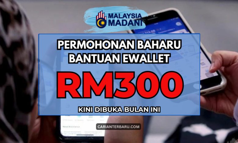 Ewallet RM300 : Permohonan Baharu Dibuka Bulan Ini