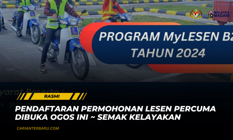 Daftar Permohonan Lesen Percuma 2024 Kini Dibuka - MyLesen
