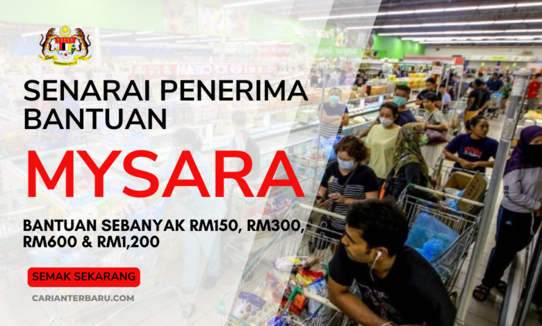 Senarai Penerima Bantuan MySARA RM150, RM300, RM600 & RM1,200