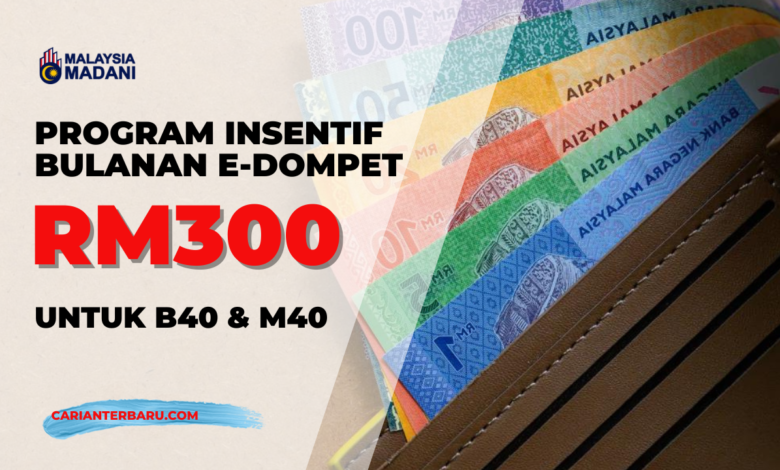 Program E-Dompet RM300 Sebulan: Untuk B40 & M40