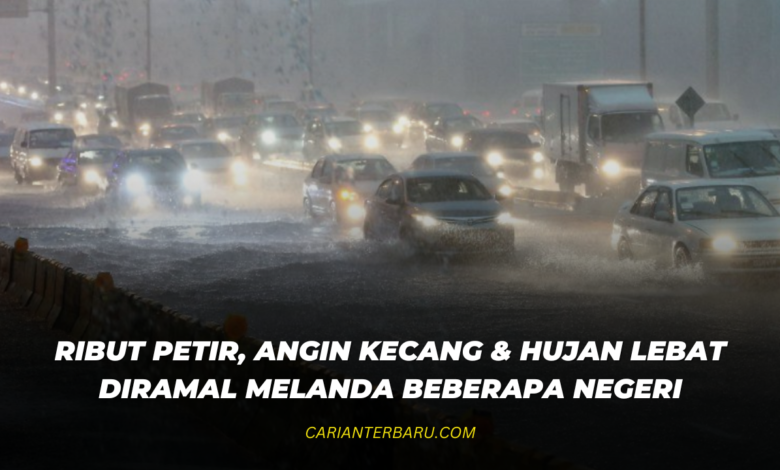 Amaran Ribut Petir, Hujan Lebat dan Angin Kencang