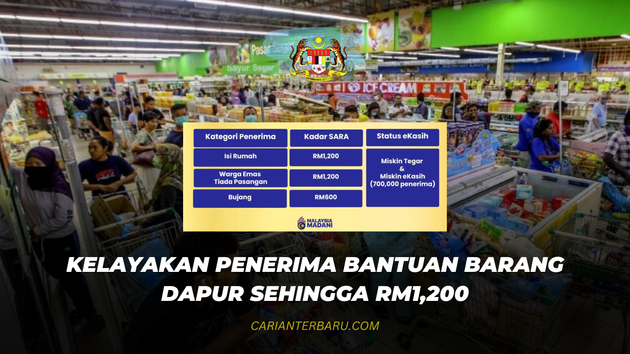 Semakan Kelayakan Penerima Bantuan Barang Dapur RM1200