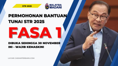 STR Fasa 1 2025 : Permohonan Kini Dibuka Sehingga 30 Nov