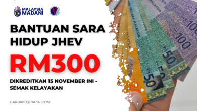 BANTUAN SARA HIDUP JHEV DIKREDITKAN 15 NOV INI