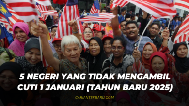 TAHUN BARU 2025 - 5 NEGERI TIDAK CUTI PADA 1 JANUARI