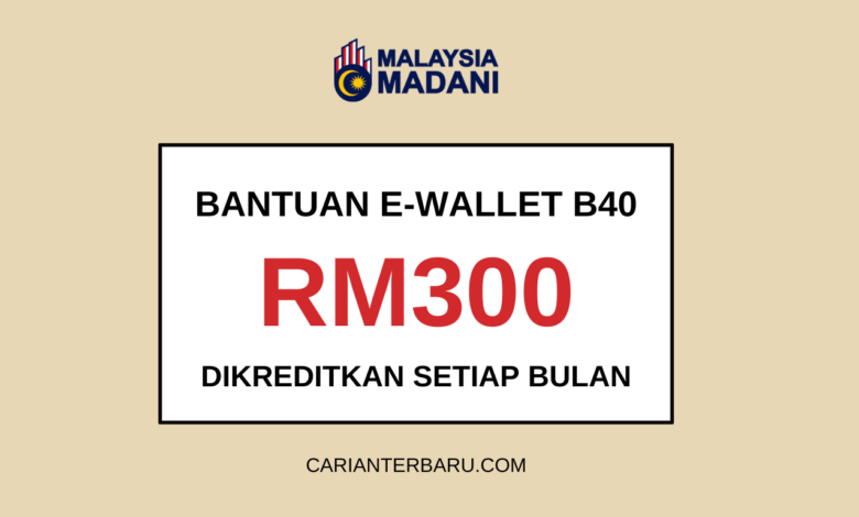 Bantuan E-Wallet B40 Berjumlah RM300 Sebulan