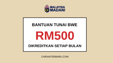 Program BWE : Bantuan RM500 Dikreditkan Secara Bulanan