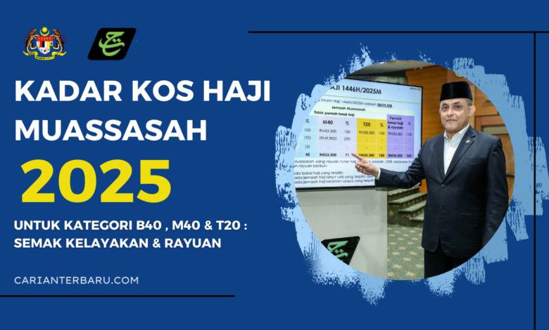 Kadar Kos Haji 2025 Kategori B40, M40 & T20