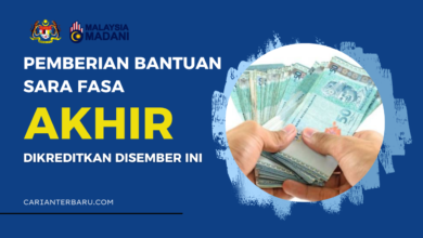 Bantuan SARA Fasa Akhir Disalurkan Disember Ini