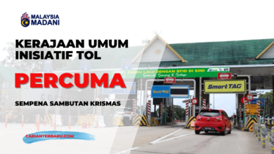 Kerajaan Umum Inisiatif Tol Percuma Sempena Krismas 2024