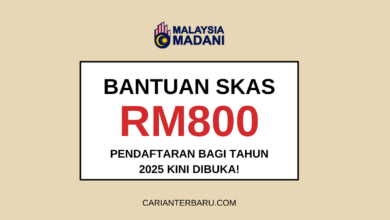 Bantuan SKAS RM800 : Pendaftaran Kini Dibuka