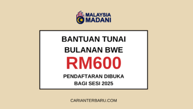 Program BWE - Bantuan RM600 Sebulan