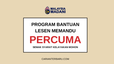 Bantuan Lesen Percuma 2025 : Syarat Kelayakan Mohon