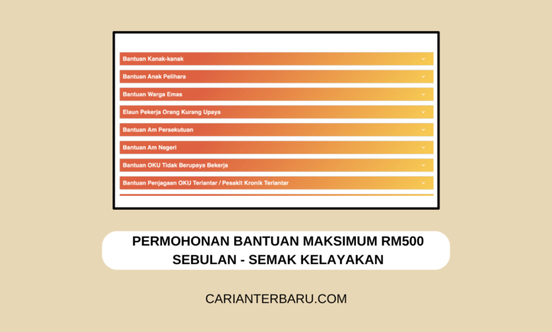 Bantuan Am Persekutuan 2025 : Sehingga Maksimum RM500