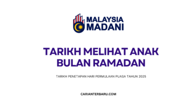 Tarikh Melihat Anak Bulan Ramadan Tahun 2025