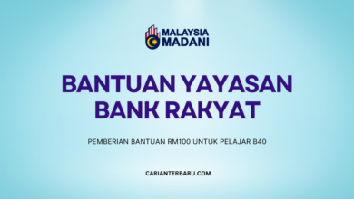 Bantuan Yayasan Bank Rakyat RM100 Untuk Pelajar B40