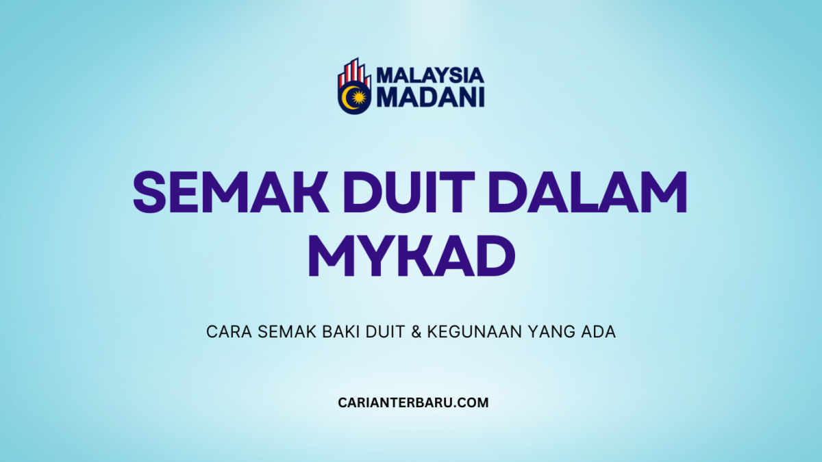 Fungsi Lain Dalam MyKad : Cara Semak Baki & Kegunaan