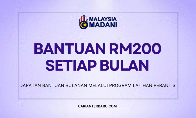 Bantuan RM200 Setiap Bulan Melalui Program Latihan Perantis