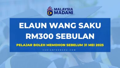 Elaun Wang Saku RM300 : Permohonan Bantuan Dibuka!