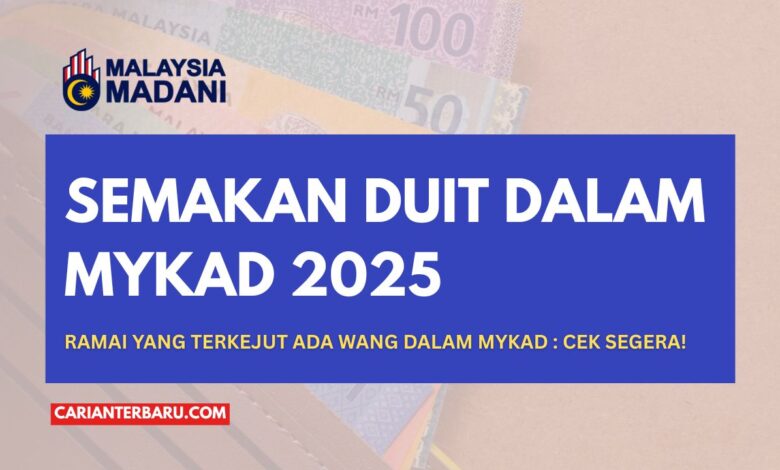Semakan Duit Dalam MyKad : Untuk Warga Malaysia