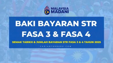 Baki Bayaran Bantuan STR Fasa 3 & Fasa 4 Bila Dikreditkan?