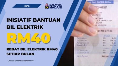 Bantuan Bil Elektrik RM40 Sebulan : Semak Status Kelayakan