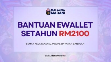 Bantuan eWallet RM2100 Setahun untuk Rakyat Malaysia