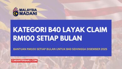 Bantuan RM100 untuk B40 Setiap Bulan Sehingga Disember