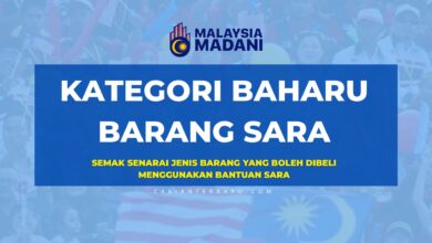 Kategori Baharu Barang SARA : Bantuan MyKasih Jun 2025