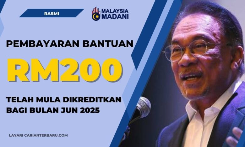 Pembayaran Bantuan SARA RM200 Mula Dikreditkan