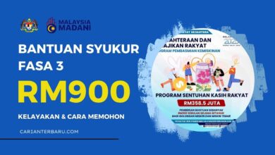 Bantuan SYUKUR Fasa 3 : Kelayakan & Jadual Bayaran