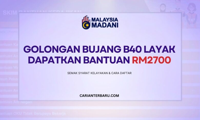 Bujang Layak Dapatkan Bantuan RM2700 : Geran Pelancaran