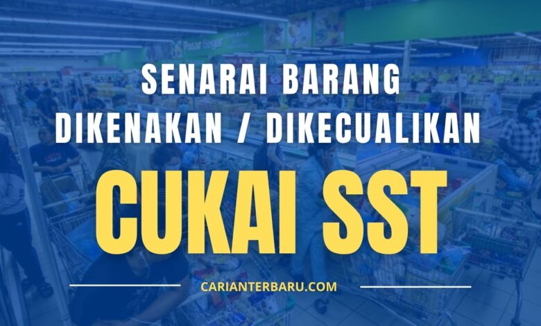 Cukai SST : Senarai Barang Dikenakan dan Dikecualikan