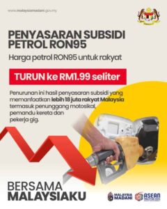 harga petrol ron 95 turun