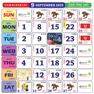 JADUAL CUTI SEPTEMBER 2025
