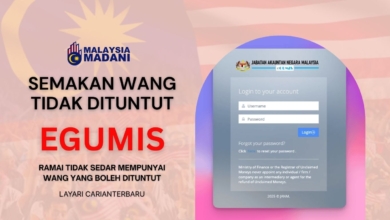 Wang Tidak Dituntut Egumis : Panduan Semak Nama