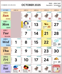 KALENDAR OKTOBER 2025